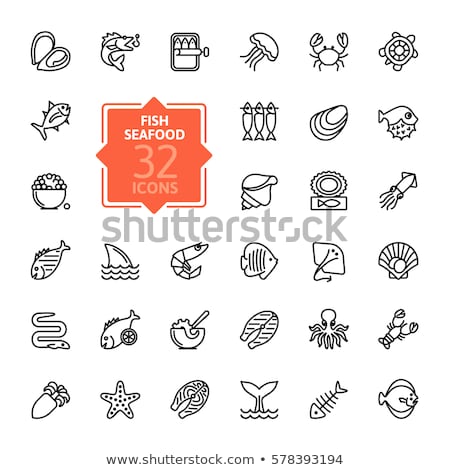 Foto stock: Cuttlefish Line Icon