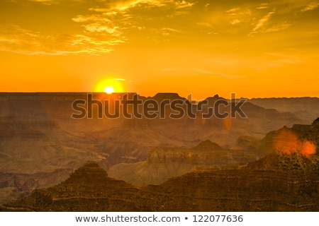 Foto stock: Sunset At Grand Canyon Seen From Desert View Point