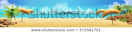 Foto stock: Tropical Beach Illustration