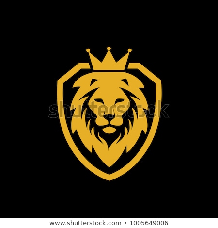 Stock photo: Lion And Shield Heraldic Symbol Leo Sign Animal For Coat Of Arm