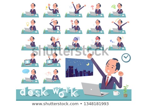 Foto stock: Japanese Samurai Businessmansickness