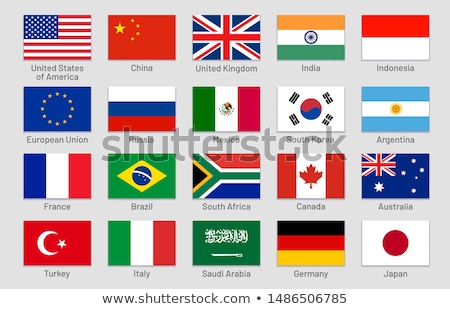 Zdjęcia stock: Vector Set Of Flags Of The G20