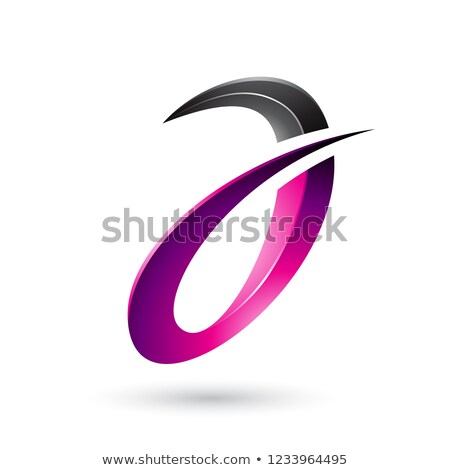 Foto stock: Magenta Spiky And Glossy Letter A Vector Illustration
