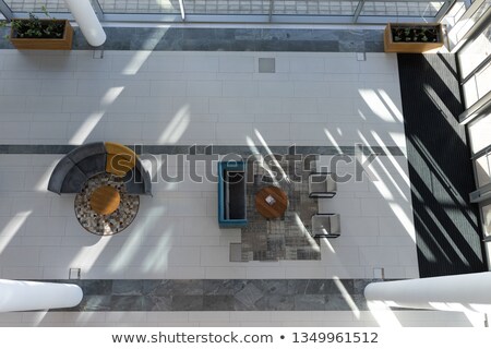 Foto stock: High Angle View Of A Office Lobby With A Waiting Room