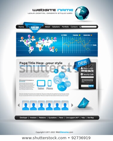 Stockfoto: Complex Origami Style Web Template