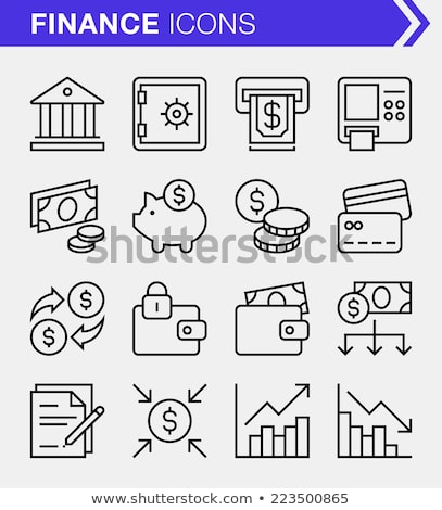 Piggy Bank On A Coins Diagram Foto d'archivio © Bisams