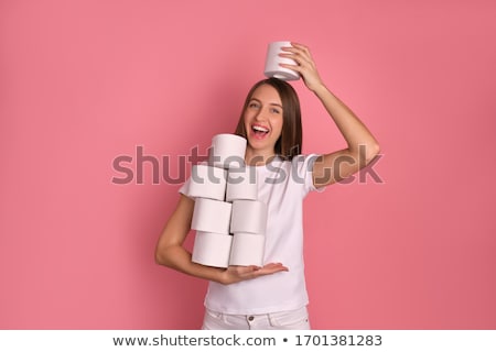 Stock fotó: Girl In The Toilet