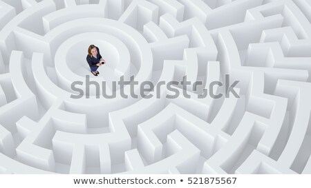 Сток-фото: Businesswoman In Labyrinth