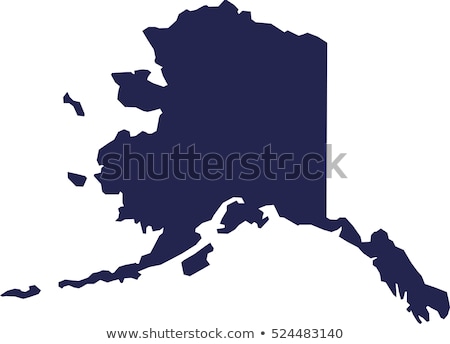 Stok fotoğraf: Map Of Alaska