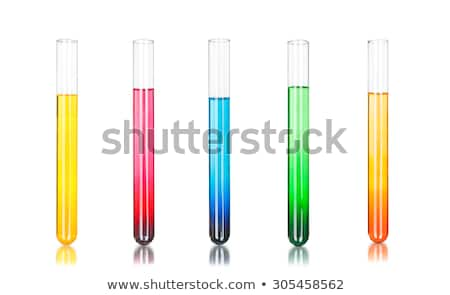 Foto d'archivio: Test Tubes With Colorful Liquid Isolated On White