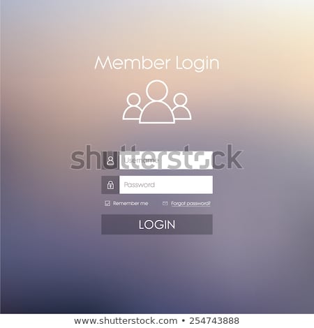 Foto stock: Elegant Login Ui Template Form Design With Blurred Background