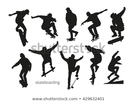 Stock fotó: Skater Skateboarder Silhouette