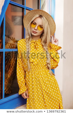 Stok fotoğraf: Blonde Beauty Posing Outdoor In Sunglasses