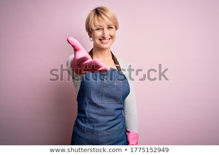 Foto stock: Blond Hair Business Womenhousekeeping