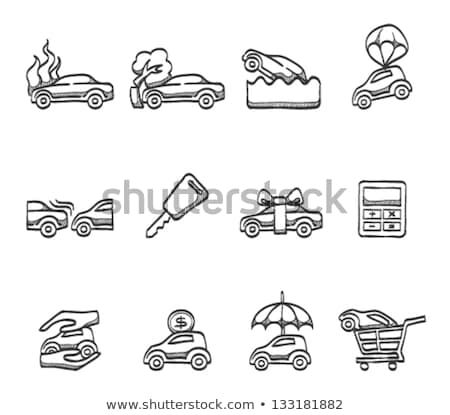 Stock photo: Fire Accident Hand Drawn Sketch Icon