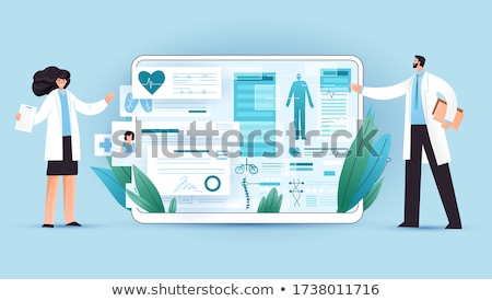 Stock foto: Medical Full Body Screening Software On Tablet