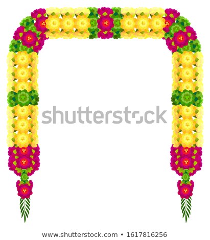 Zdjęcia stock: Mala Indian Traditional Ugadi Garland Flower Petal Beads Wedding Decoration