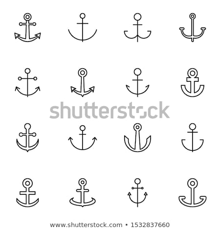 Stockfoto: Boat Anchor Icon Vector Outline Illustration
