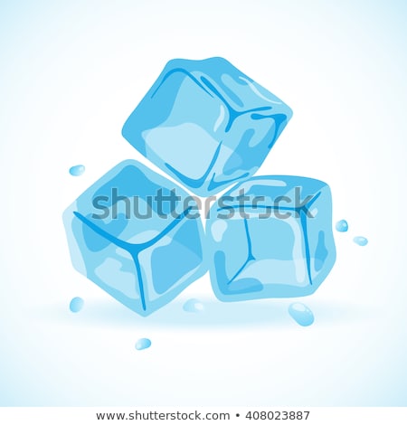 Zdjęcia stock: Blue And Shiny Ice Cubes