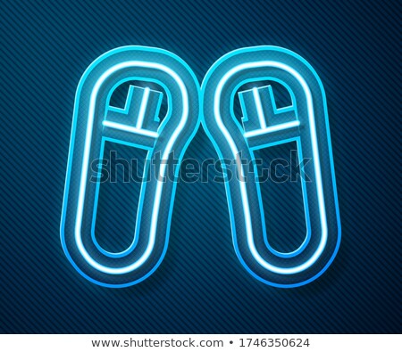 Stock photo: Soft Beautiful Slipper In Light Blue Isolated