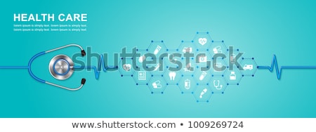 Foto stock: Vector Background For Hospital Stethoscope