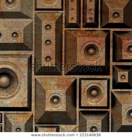 Stock fotó: 3d Composition Grunge Old Speaker Sound System