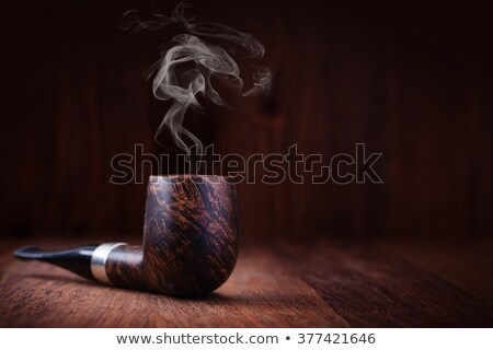 Stock photo: Vintage Tobacco Pipe With Smoking Tobacco
