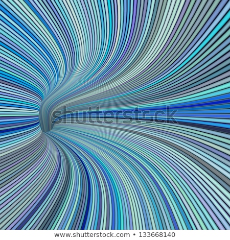 Сток-фото: Tunnel Vortex In Multiple Color Stripe Pattern