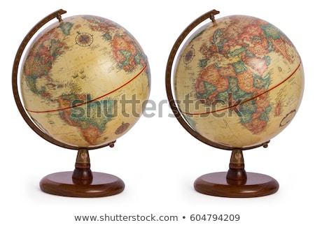 Foto d'archivio: Vintage Wooden World Globe