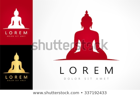 Сток-фото: Buddhas Sitting Silhouette Set