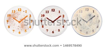 Foto stock: Glasses Of Red Ale Stout And Lager Beer Top Clock