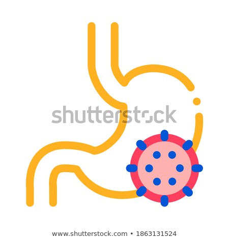 Stock fotó: Stomach Infection Icon Vector Outline Illustration