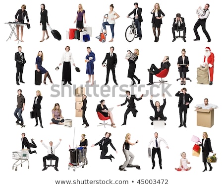 Collage Of Business People Boxing Zdjęcia stock © Gemenacom