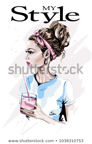 Zdjęcia stock: Pretty Blonde With A Glass In Hands