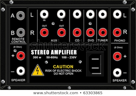 Stock fotó: Cables On The Back Of Sound System