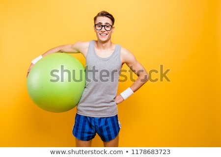 Stockfoto: Model Makes Sport With Gym Ball