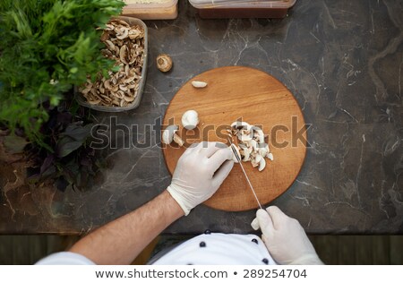 Stockfoto: Chef Cuts Cep