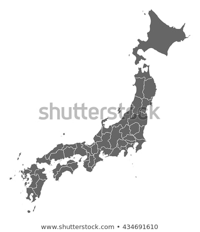 Silhouette Map Of Japan Stok fotoğraf © Schwabenblitz