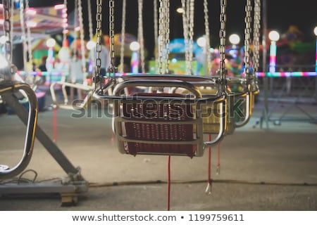 Stock photo: Traditional Chain Carousel At Night