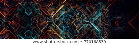 Foto stock: Red Computer Electronic Circuit