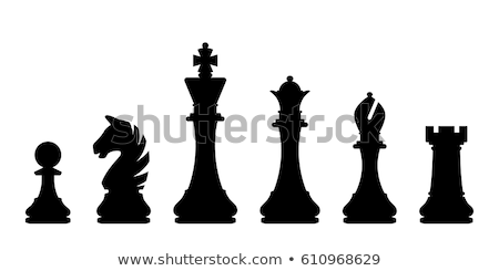 Foto stock: White And Black Chess Pieces