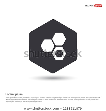 Foto stock: Icon Of Chemistry Hexa Connection Of Atoms