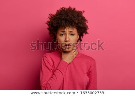 Stock fotó: Woman Choking Cant Breath