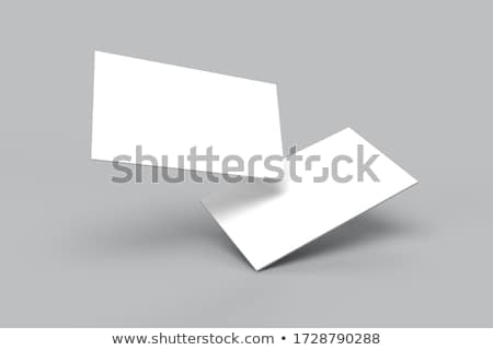 ストックフォト: Blank White Business Card Mockup