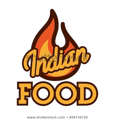 Stock photo: Color Vintage Indian Food Banner