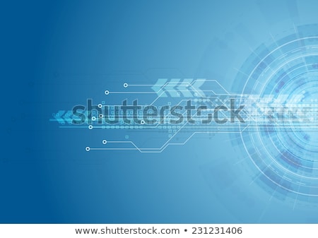 Stock photo: Elegant Blue Technology Background With Circuit Lines