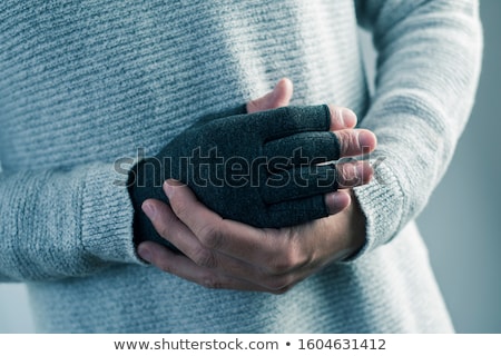 Сток-фото: Man Wearing A Compression Glove