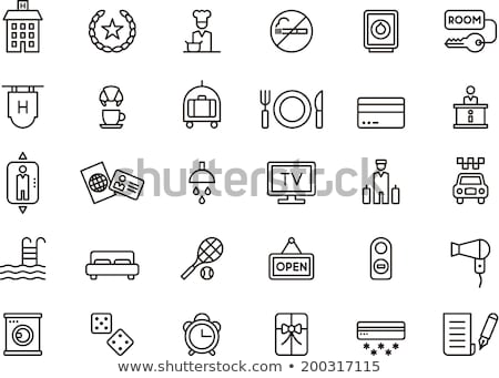 Zdjęcia stock: Service Air Conditioner Vector Thin Line Icon