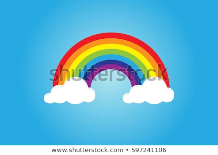 Foto stock: Rainbow In The Clouds