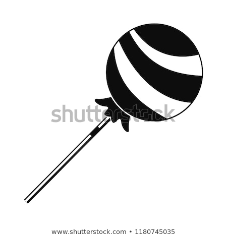 Zdjęcia stock: Black And White Spiral Lollipop